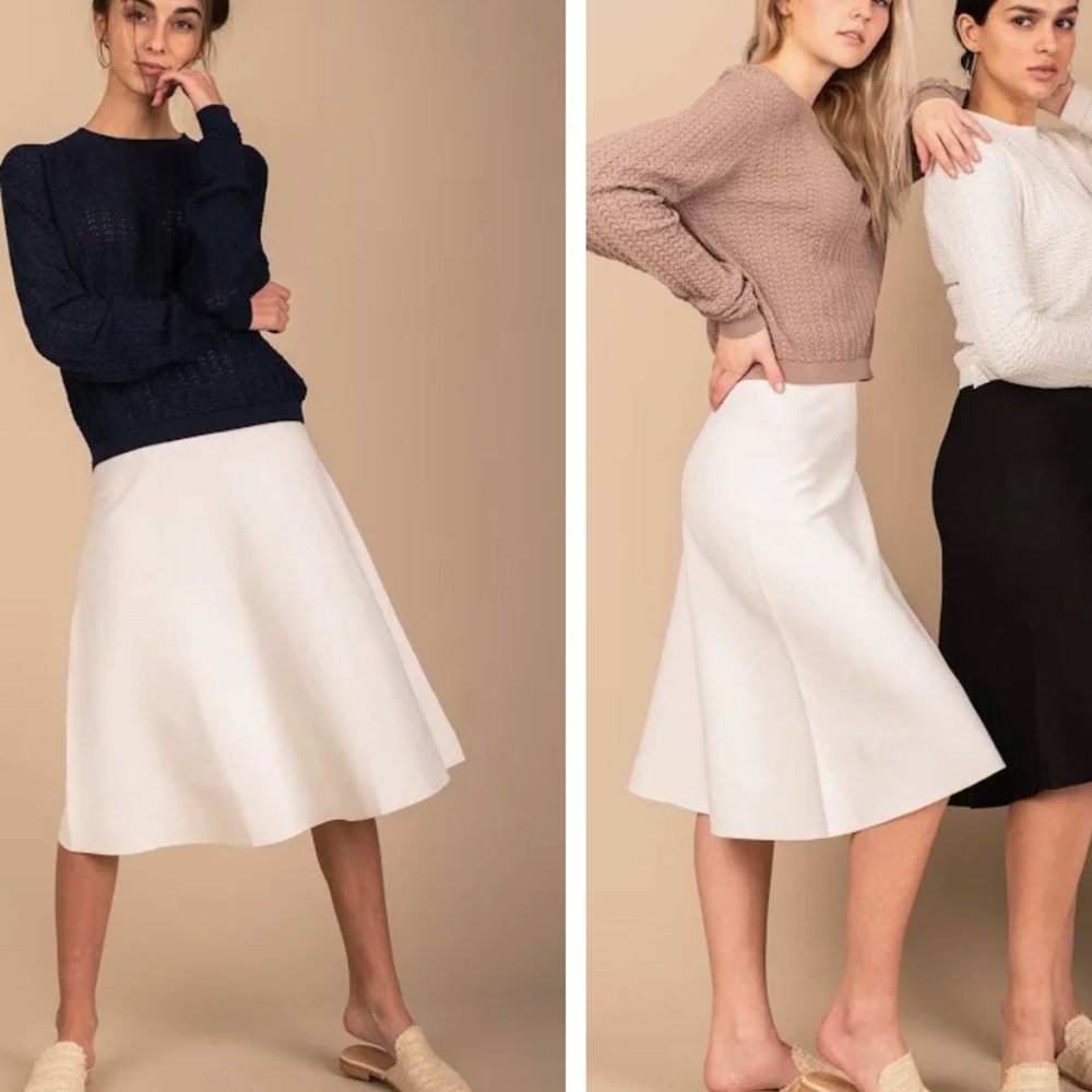 meli Elegant White and Black Women's Skirt in S